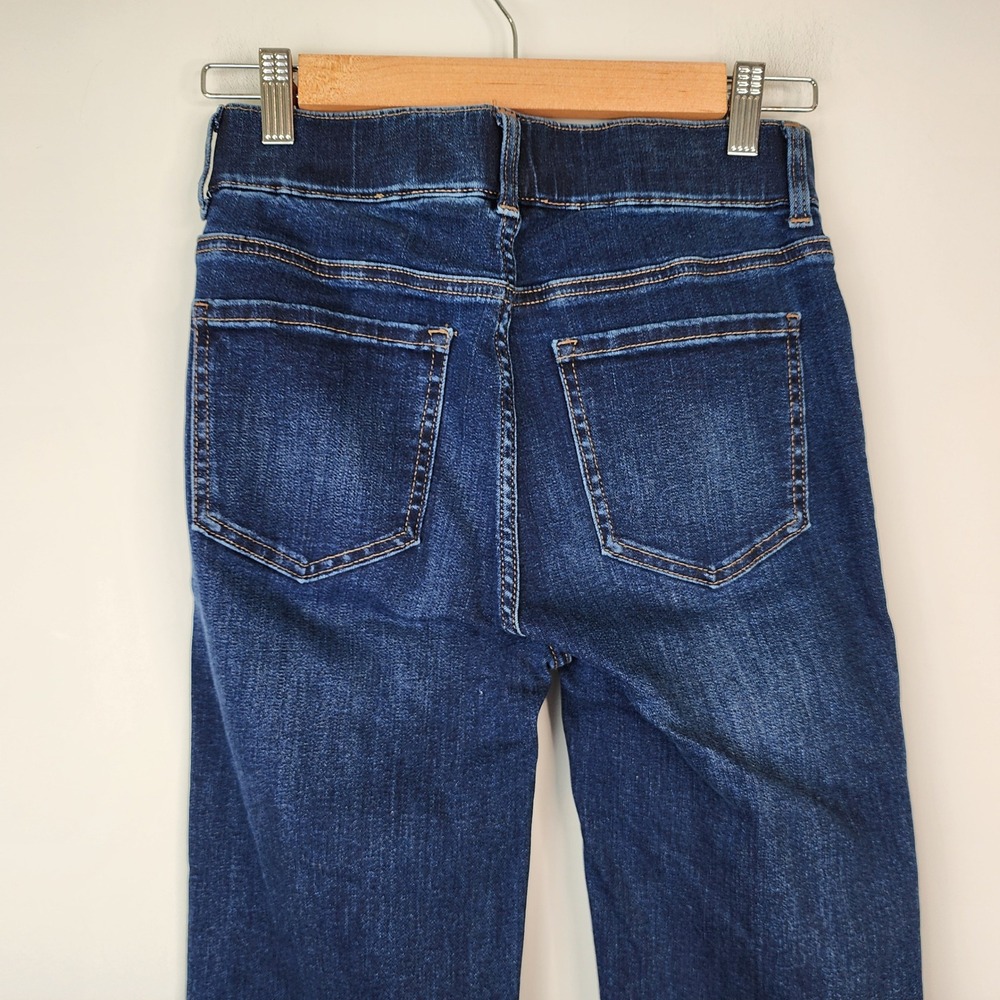 Quince Nina Pull On Stretch Flare Jeans Women's XS Nocturne Blue Dark Wash - Picture 5 of 9